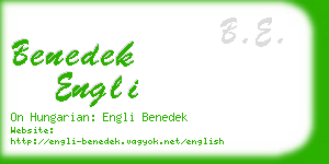 benedek engli business card